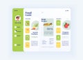 Guide to food tablet interface vector template