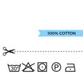 Guide to laundry care symbols Royalty Free Stock Photo