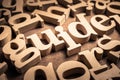 Guide Wood Word Royalty Free Stock Photo
