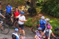 Guided bicycle tour group photo