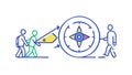 Guided Exploration Compass, Team Navigation Strategic Direction, vector design Generative AI Royalty Free Stock Photo