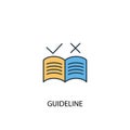 Guideline concept 2 colored line icon