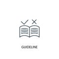 Guideline concept line icon. Simple