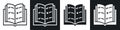 Guideline thin line icon set