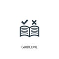 Guideline icon. Simple element