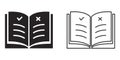 Guideline icon vector. Check list book icon suitable for graphic design