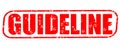 Guideline stamp on white background Royalty Free Stock Photo