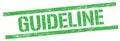 GUIDELINE text on green grungy rectangle stamp Royalty Free Stock Photo