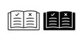 Guideline thin line icon set