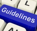 Guidelines Key Shows Guidance Rules Or Policy Royalty Free Stock Photo