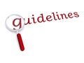 Guidelines with magnifying glass