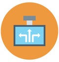 Guidepost Color Illustration Vector Icon Royalty Free Stock Photo