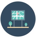 Guidepost Color Illustration Vector Icon Royalty Free Stock Photo
