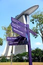 Guidepost in garden by the bay singapore