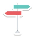 Guidepost, Signpost Isolated Vector Icons can be modify with any Style