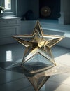 Guiding Luminary: Iconic Star on the Floor in a Vase Royalty Free Stock Photo