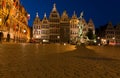 Guild houses at Grote Markt, Antwerp, Belgium Royalty Free Stock Photo