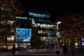 Guildhall square in Southampton on Christmas night