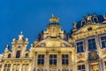 Guildhalls on Grand Place in Brussels, Belgium. Royalty Free Stock Photo