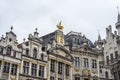 Guildhalls on Grand Place in Brussels, Belgium. Royalty Free Stock Photo