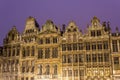 Guildhalls on Grand Place in Brussels, Belgium.