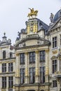 Guildhalls on Grand Place in Brussels, Belgium. Royalty Free Stock Photo