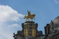 Guildhalls on the Grand Place of Brussels in Belgium. Royalty Free Stock Photo