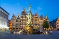 Guildhalls of Grote Markt of Antwerp in Belgium Royalty Free Stock Photo