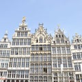 Guildhouses at Grote Markt in Antwerp, Belgium Royalty Free Stock Photo