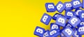 Cubes with Discord logo Royalty Free Stock Photo