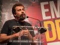 Guilherme Boulos  delivers a speech for the freedom of Lula Royalty Free Stock Photo