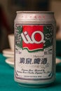 Closeup of can of Liquan Beer, Guilin, China