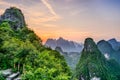 Karst Mountains in Guilin,China Royalty Free Stock Photo
