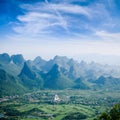 Guilin hills,beautiful karst mountain landscape