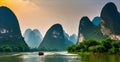 Guilin mountains Royalty Free Stock Photo