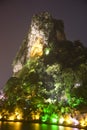 Guilin's Dai Cai Hill at Night