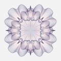 Guilloche element isolated on a white background. Royalty Free Stock Photo