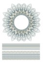 Guilloche elements and borders Royalty Free Stock Photo