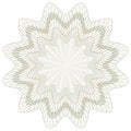 Guilloche Pattern and Rosette Design Element Royalty Free Stock Photo