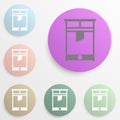 Guillotine badge color set. Simple glyph, flat vector of web icons for ui and ux, website or mobile application