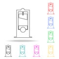 Guillotine . Elements of human death in multi colored icons. Premium quality graphic design icon. Simple icon for websites, web de