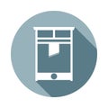 Guillotine icon in Flat long shadow style. One of web collection icon can be used for UI, UX