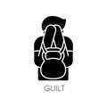 Guilt black glyph icon