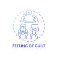 Guilt feeling concept icon Royalty Free Stock Photo