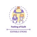 Guilt feeling concept icon Royalty Free Stock Photo
