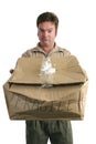 Guilty Delivery Man Royalty Free Stock Photo