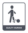 guilty human icon in trendy design style. guilty human icon isolated on white background. guilty human vector icon simple and