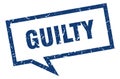 guilty speech bubble. Royalty Free Stock Photo