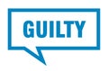 guilty speech bubble. Royalty Free Stock Photo