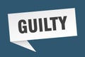 guilty speech bubble. Royalty Free Stock Photo